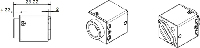 M3V series ultra miniature camera Dimensions